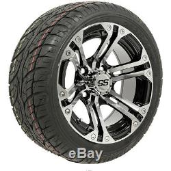 Set Of 4 Golf Cart 12 GTW Specter Wheels On Duro Low Profile Tires