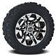 Set Of 4 10 Inch Gtw Specter Machined Wheels On 20 Inch Barrage Mud Tires