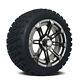 Set Of 4 14 In Explorer Wheels On 23 All Terrain Tires For Lifted Golf Carts