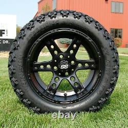 Set of 4 Eagle Matte Black 14 SS Wheels and 23 Off-Road Tires