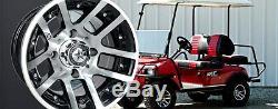 Set of (4) Fairway Alloys 10 x 7 Illusion FA121 Golf Cart Car Rim Wheel