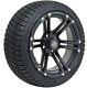 Set Of 4 Gtw 14 Inch Specter Matte Black Wheels On Low Profile Tires