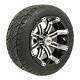 Set Of 4 Golf Cart 12 Inch Gtw Tempest Wheels On Duro Low Profile Street Tires