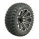 Set Of 4 Golf Cart 14 Inch Voyager Wheels Mounted On 23 Inch All Terrain Tires