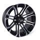 Set Of 4 Golf Cart Ss Voyager 14 Inch Machined & Black Wheel With 34 Offset