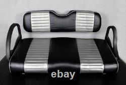 Silver/Black Two-Tone Seat Covers Front/Rear(4pc) For CLUB CAR DS 2000.5 +UP