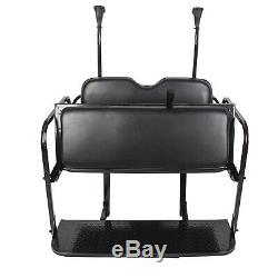 Steel Club Car Precedent Golf Cart Rear Flip Seat Kit (Black)