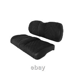 Suede Front Seat Cushions for Club Car Precedent/Tempo/Onward Golf Cart Black