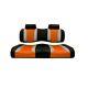 Tsunami Black/orange Front Seat Cushion For Club Car Precedent Golf Cart 04-11