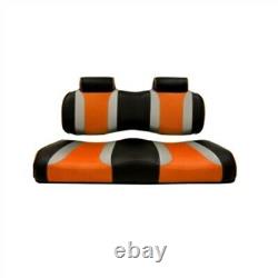 Tsunami Black/Orange Front Seat Cushion for Club Car Precedent Golf Cart 04-11