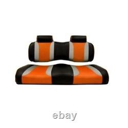 Tsunami Black/Orange Front Seat Cushion for Club Car Precedent Golf Cart 12-Up