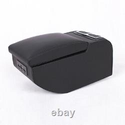 Universal 6 USB Rechargeable Car Charger Central PU Armrest Box Storage Case