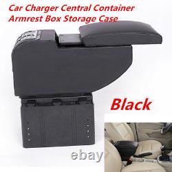 Universal 6 USB Rechargeable Style Car Charger Central Armrest Box Storage Case