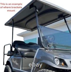 Universal 80 BLACK Extended Roof Kit for Club Car DS Golf Carts 2000+