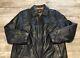 Vintage Dockers Black Leather Men's Bomber Car Club Coat Jacket Size Large