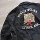 Vtg 50s Repro Car Club Jacket Howlin' Wolves Black Corduroy Style Eyes Sz 40 M/l