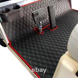 Xtreme Floor Mats for Club Car DS (82-13) / Villager (1982-2018) Black/Red