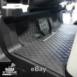 Xtreme Mats Full Coverage Golf Cart Floor Liner Mat Black For ClubCar Models