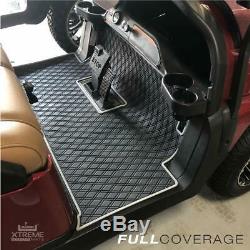 Xtreme Mats Full Coverage Golf Cart Floor Liner Mat Black For ClubCar Models