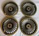 Yamaha Ezgo Club Car Golf Cart Wheel Cover Hub Caps 8 Black Gold Turbine Oem
